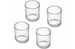 Set de 4 verres Mikasa Sorrento en cristal motif côtelé 400ml