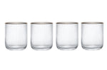 Set de 4 verres Mikasa Sorrento en cristal motif côtelé 400ml