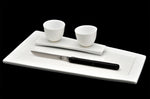 Coffret de 6 couteaux de table Forge de Laguiole Andrée Putman manches rivetés en ébène