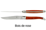 Coffret de 6 couteaux de table Forge de Laguiole 2 mitres en inox panache de bois