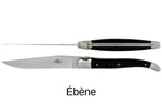 Coffret de 6 couteaux de table Forge de Laguiole 2 mitres en inox panache de bois