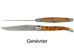 Coffret de 6 couteaux de table Forge de Laguiole 2 mitres en inox panache de bois