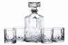 Set de bouteille à whisky Barcraft avec 4 verres taillés