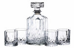 Set de bouteille à whisky Barcraft avec 4 verres taillés