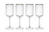 Set de 4 verres à vin rouge Mikasa Sorrento en cristal transparent motif nervuré 450ml