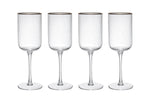 Set de 4 verres à vin rouge Mikasa Sorrento en cristal transparent motif nervuré 450ml
