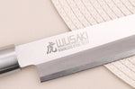 Couteau yanagiba 24cm Wusaki Olive 7Cr manche en olivier + saya