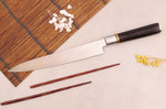 Couteau yanagiba 24cm Sayuto Ebène 7Cr manche en ébène