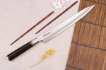 Couteau yanagiba 27cm Sayuto Ebène 7Cr manche en ébène