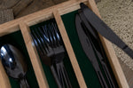 Ménagère 16 couverts Mikasa Ciara Diseno en acier inox noir