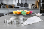 Coffret pâtissier Kitchencraft My Icing Set avec 14 douilles en acier inoxydable + poche en coton