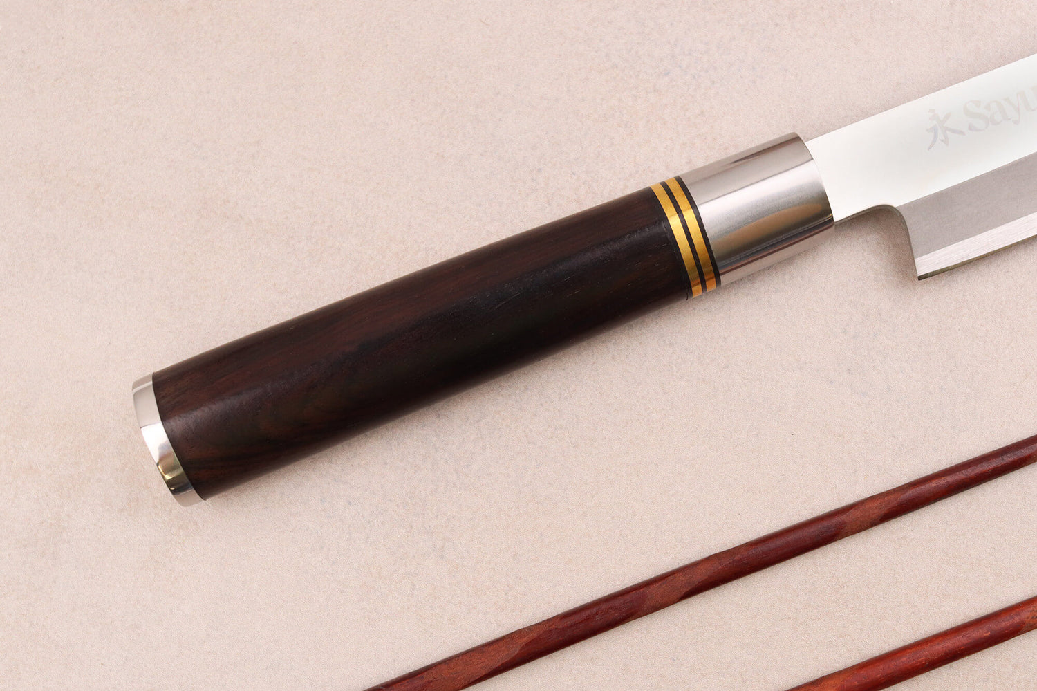 Couteau yanagiba 30cm Sayuto Ebène 7Cr manche en ébène