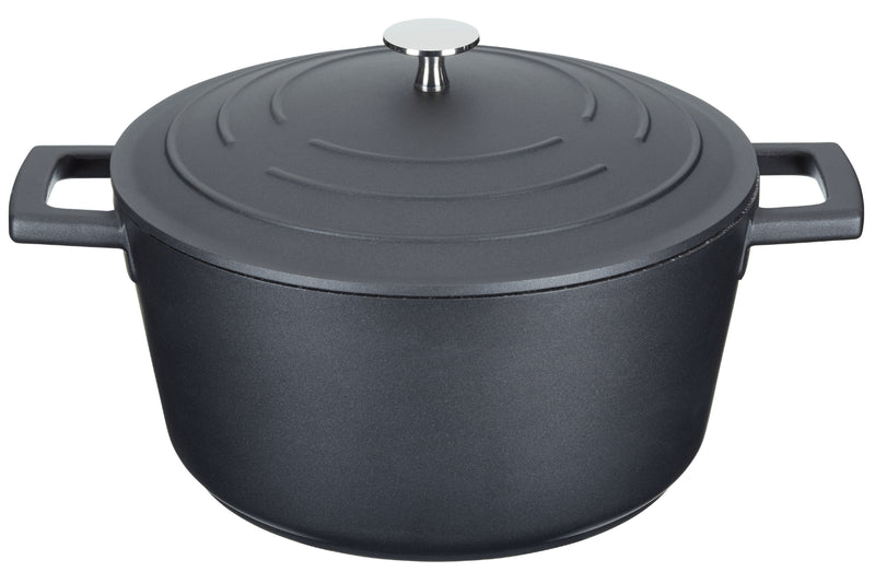 Cocotte MasterClass compatible induction en fonte d'aluminium noir 4L