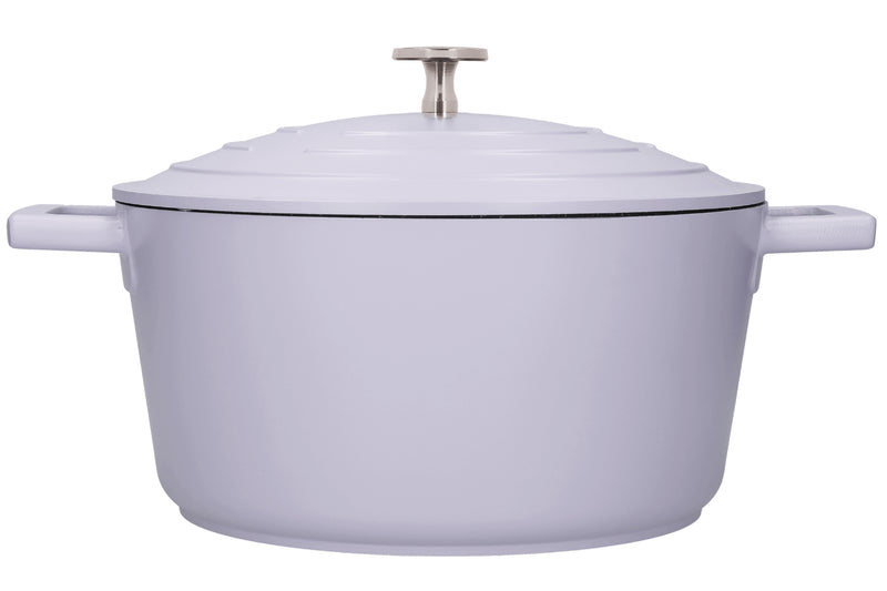 Cocotte MasterClass compatible induction en fonte d'aluminium lavande 4L