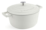 Cocotte MasterClass compatible induction en fonte d'aluminium blanc crème 4L