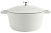 Cocotte MasterClass compatible induction en fonte d'aluminium blanc crème 4L