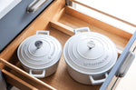 Cocotte MasterClass compatible induction en fonte d'aluminium blanc crème 4L