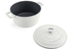 Cocotte MasterClass compatible induction en fonte d'aluminium blanc crème 4L