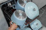 Cocotte MasterClass compatible induction en fonte d'aluminium bleu pastel 4L