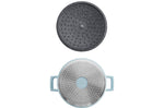 Cocotte MasterClass compatible induction en fonte d'aluminium bleu pastel 4L