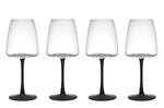 Set de 4 verres à vin blanc Mikasa Palermo en cristal transparent et noir 400ml