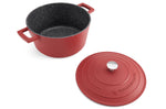 Cocotte MasterClass compatible induction en fonte d'aluminium 4L - Rouge