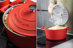 Cocotte MasterClass compatible induction en fonte d'aluminium 4L - Rouge