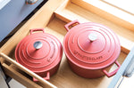 Cocotte MasterClass compatible induction en fonte d'aluminium 4L - Rouge