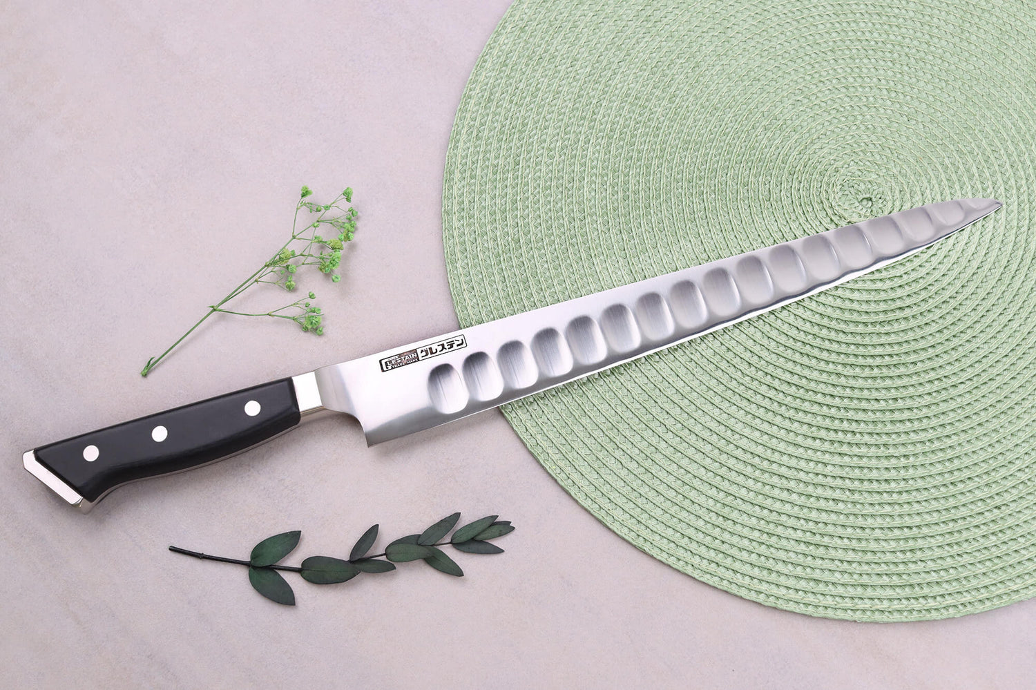 Couteau sujihiki alvéolé japonais Glestain K Series 30cm