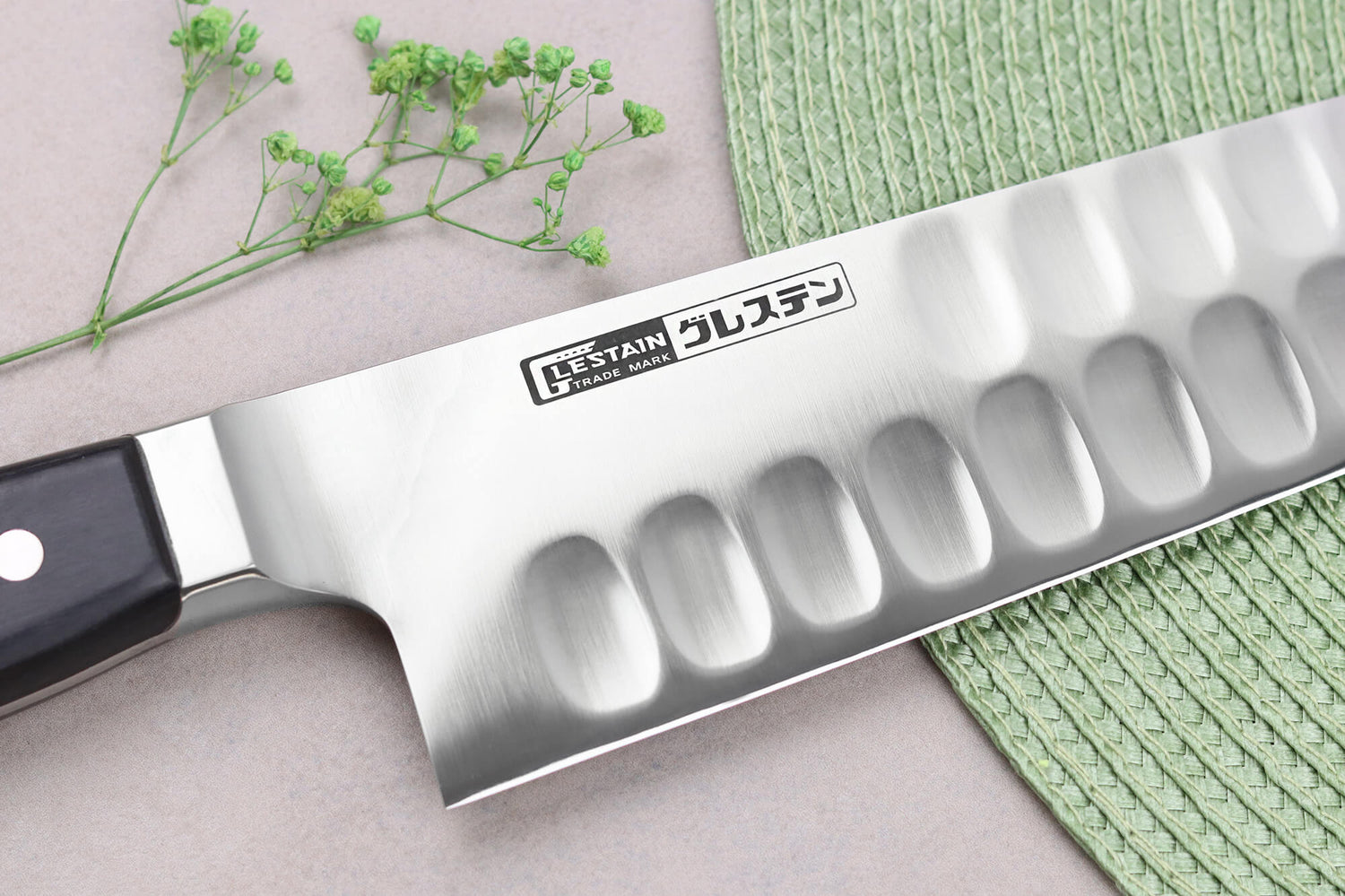 Couteau de chef alvéolé japonais Glestain K Series 36cm