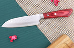 Couteau ko santoku japonais artisanal Masutani 13cm martelé