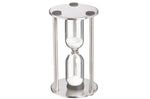 Sablier Masterclass 3 minutes en verre et acier inoxydable finition satinée