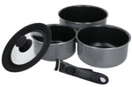 Set de 3 casseroles antiadhésives MasterClass Smart Space compatible tous feux