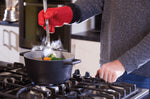 Gant de cuisine MasterClass en silicone rouge sans couture avec manchette en coton