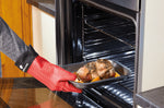 Gant de cuisine MasterClass en silicone rouge sans couture avec manchette en coton