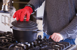 Gant de cuisine MasterClass en silicone rouge sans couture avec manchette en coton