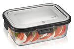 Boîte de conservation rectangulaire au frais Gefu Milo en verre borosilicaté et acier inox 1000ml