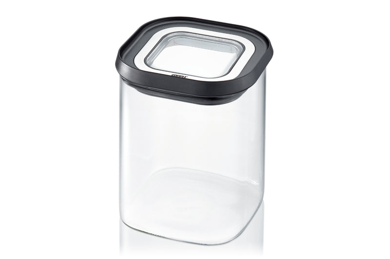 Boîte de conservation Gefu Pantry en verre borosilicate 900ml + 3 étiquettes autocollantes