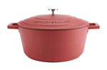 Cocotte ronde MasterClass compatible induction en fonte d'aluminium rouge 5L