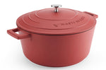 Cocotte ronde MasterClass compatible induction en fonte d'aluminium rouge 5L