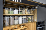 Boîte de conservation Gefu Pantry en verre borosilicate 1400ml + 3 étiquettes autocollantes