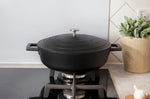 Sauteuse ronde MasterClass compatible induction en fonte d'aluminium noir 4L