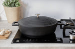 Sauteuse ronde MasterClass compatible induction en fonte d'aluminium noir 4L