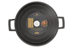 Sauteuse ronde MasterClass compatible induction en fonte d'aluminium noir 4L