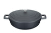 Sauteuse ronde MasterClass compatible induction en fonte d'aluminium noir 4L