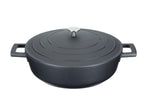 Sauteuse ronde MasterClass compatible induction en fonte d'aluminium noir 4L