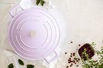 Sauteuse ronde MasterClass compatible induction en fonte d'aluminium 4L - Lavande
