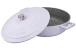 Sauteuse ronde MasterClass compatible induction en fonte d'aluminium 4L - Lavande