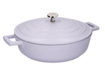 Sauteuse ronde MasterClass compatible induction en fonte d'aluminium 4L - Lavande