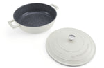 Sauteuse ronde MasterClass compatible induction en fonte d'aluminium 4L - Crème